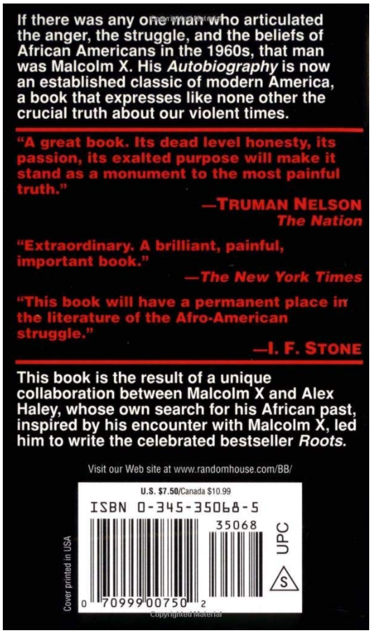 The Autobiography of Malcolm X