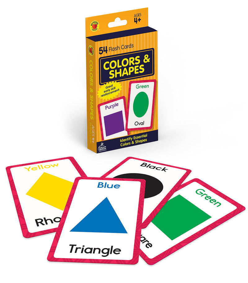 Carson Dellosa Colors and Shapes Flash Cards for Toddlers Ages 2-4 Years, Primary Colors and Basic Shapes Flashcards for Preschool, Kindergarten, Educational Games for Kids Ages 4+ (