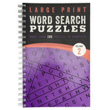 Large Print Word Search Puzzles Volume 2: Over 200 Puzzles to Complete with Solutions - Include Spiral Bound / Lay Flat Design and Large to Extra-Large Font for Word Finds