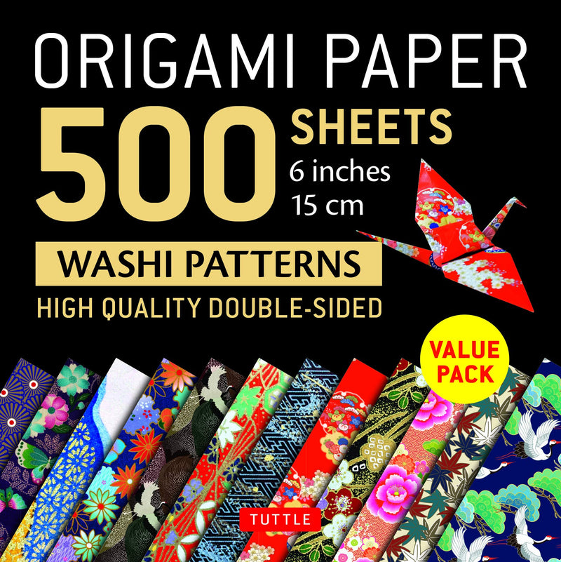 Origami Paper 500 sheets Japanese Washi Patterns 6" (15 cm): Double-Sided Origami Sheets with 12 Different Designs