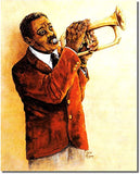 Note Pads African American Trumpet Player