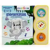 Canticos Little Elephants / Elephantitos Spanish / English Bilingual Finger Puppet Sound Book for Babies and Toddlers, Ages 1-5