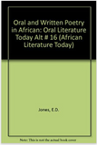 ORAL & WRITTEN POETRY IN AFRICAN LITERATURE TODAY #16 (COMING SOON)
